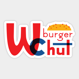 WcBurger Hut - Burger King Parody Sticker